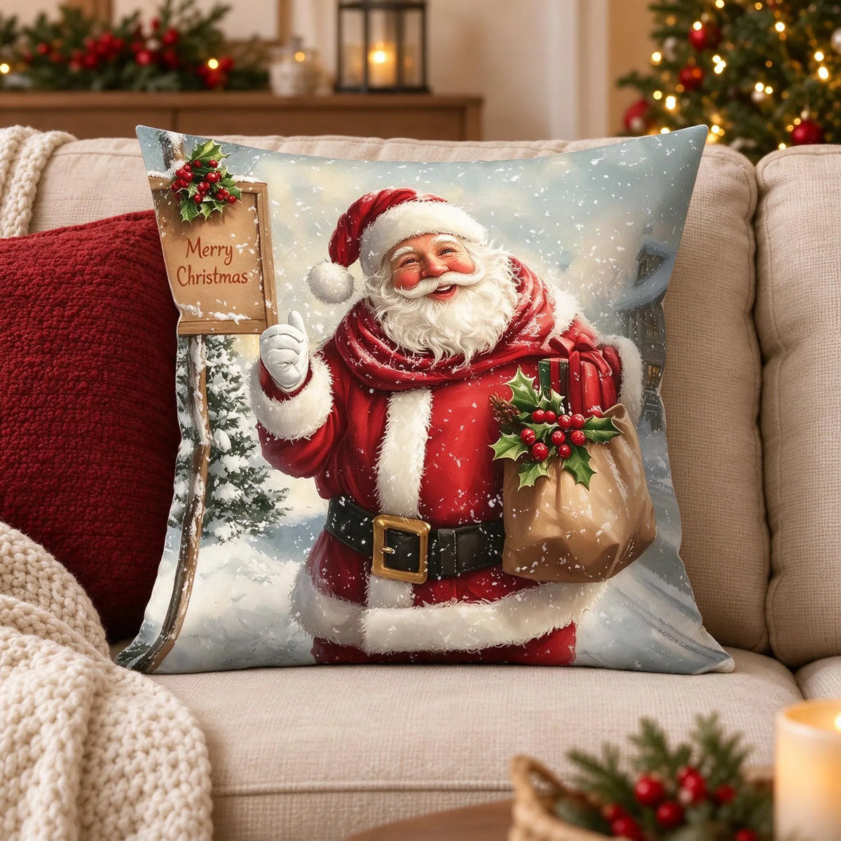 Decorative Christmas Sofa Pillow Covers