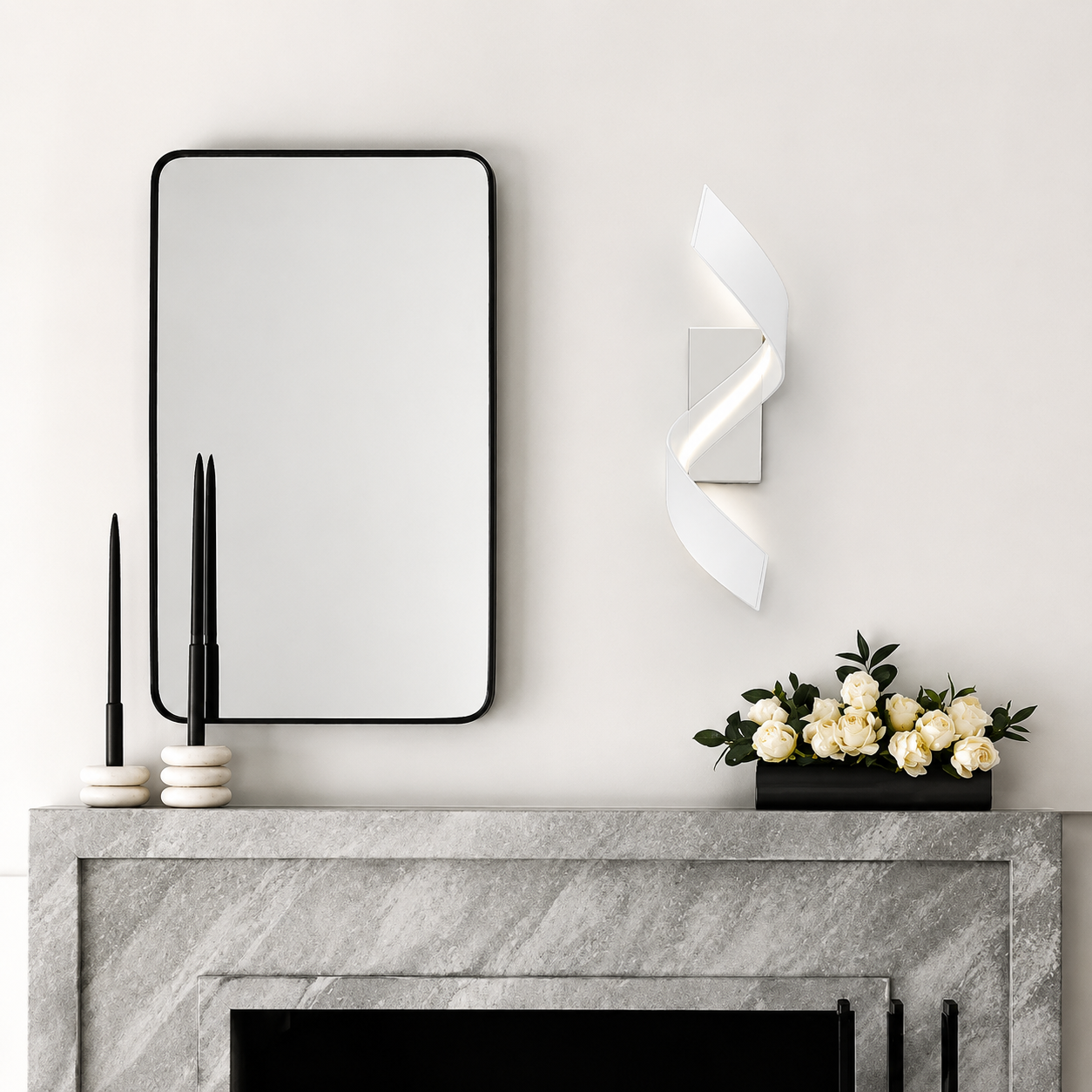 Decorative LED Ribbon Spiral Wall Sconce Indoor Outdoor | Vardel