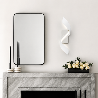 Decorative LED Ribbon Spiral Wall Sconce Indoor Outdoor | Vardel