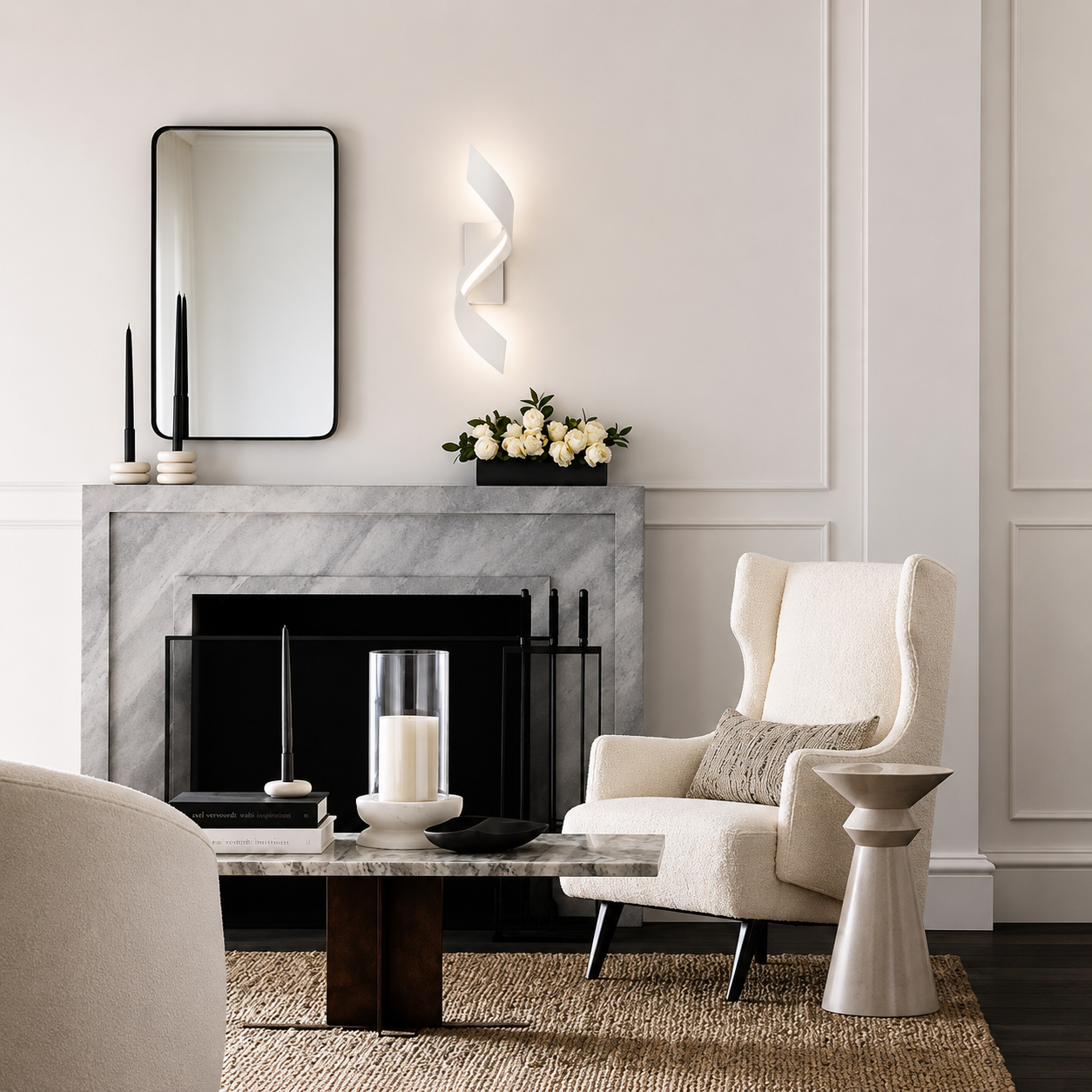 Decorative LED Ribbon Spiral Wall Sconce Indoor Outdoor | Vardel