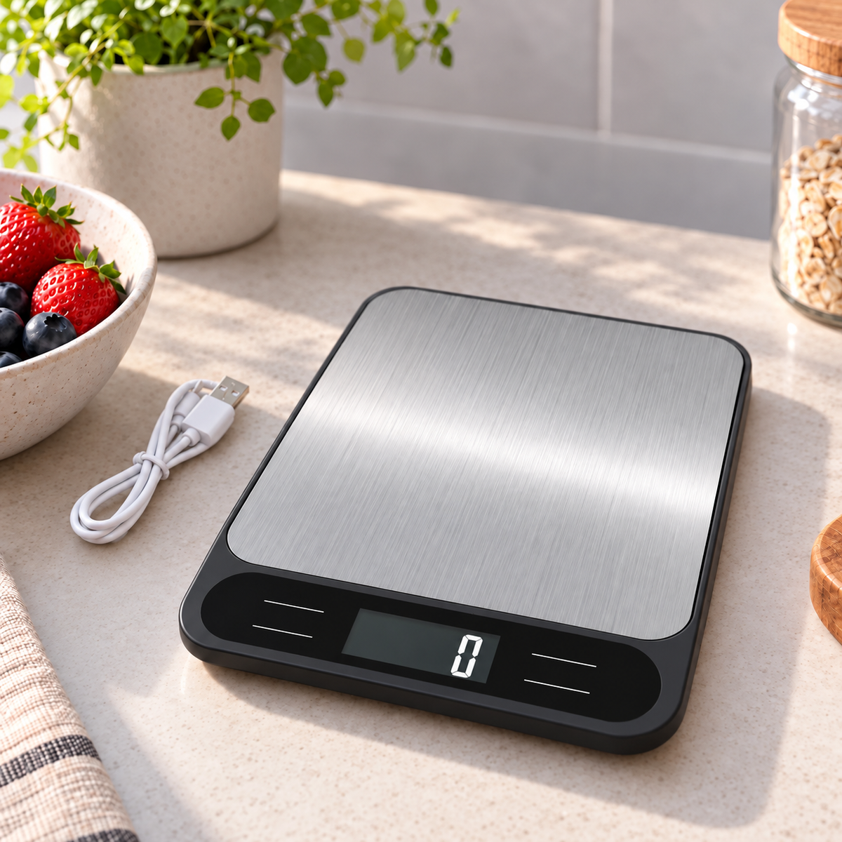 Digital Kitchen Scale with 10 kg Capacity LCD Display and Tare 