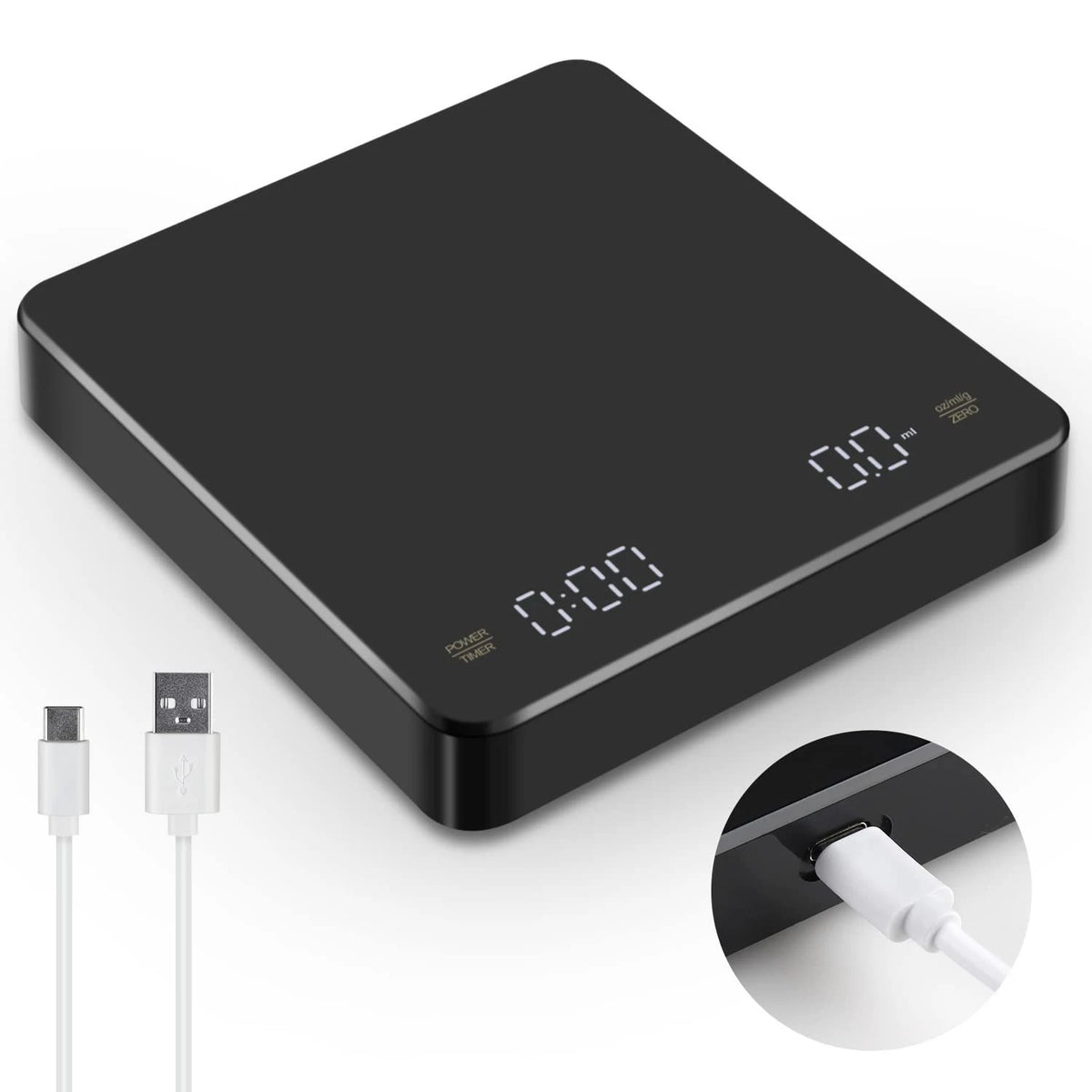 Digital Kitchen Scale with Built In Timer LED Display and Touch Controls
