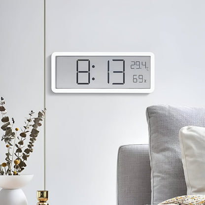 Digital LED Wall Clock Temperature Humidity Display | Calvedo