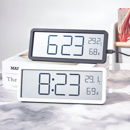 Digital LED Wall Clock Temperature Humidity Display | Calvedo