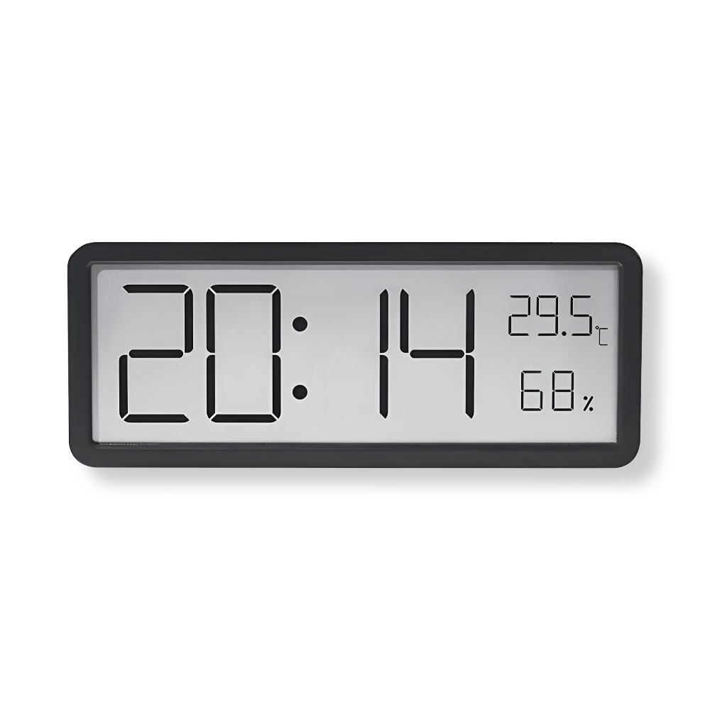 Digital LED Wall Clock Temperature Humidity Display | Calvedo