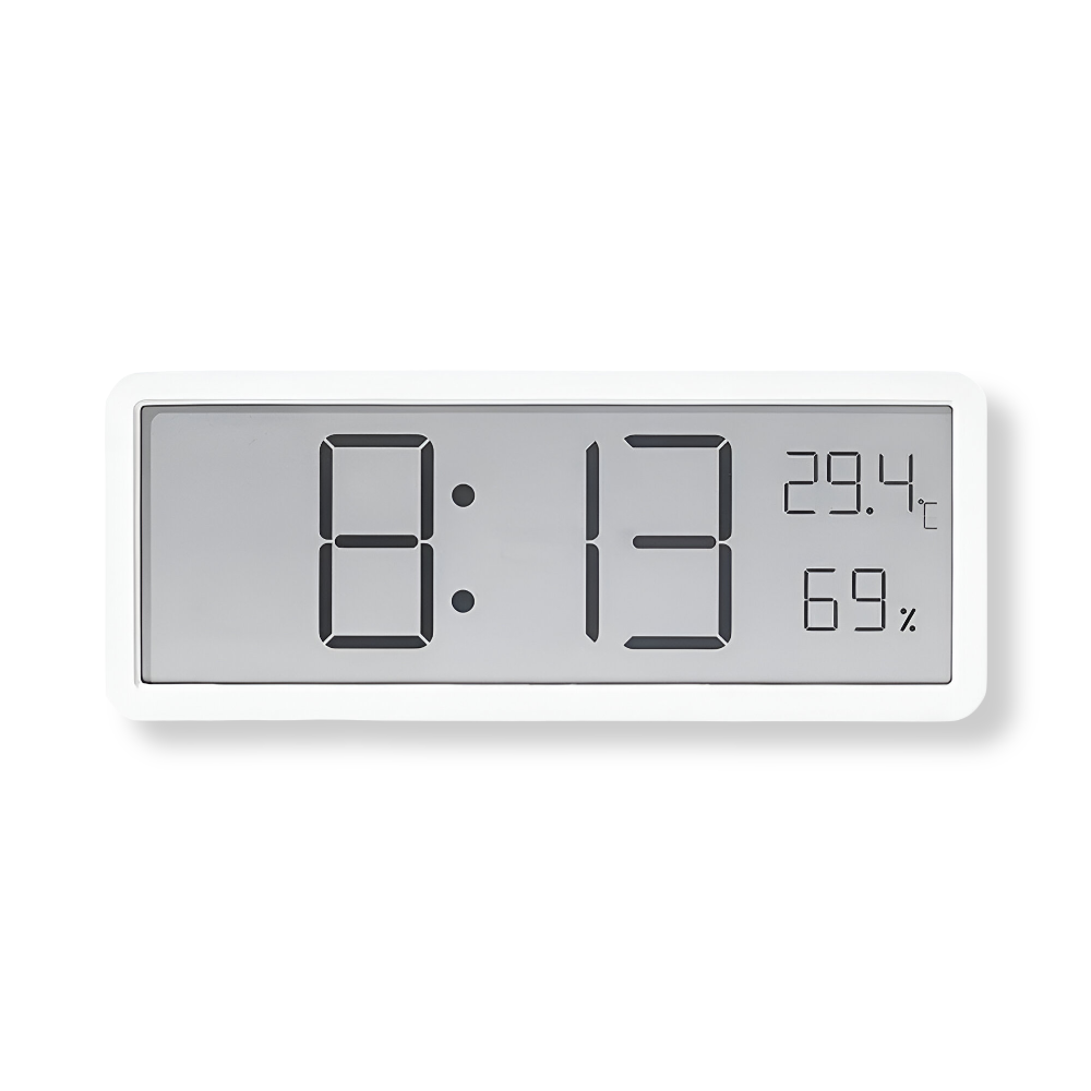 Digital LED Wall Clock Temperature Humidity Display | Calvedo