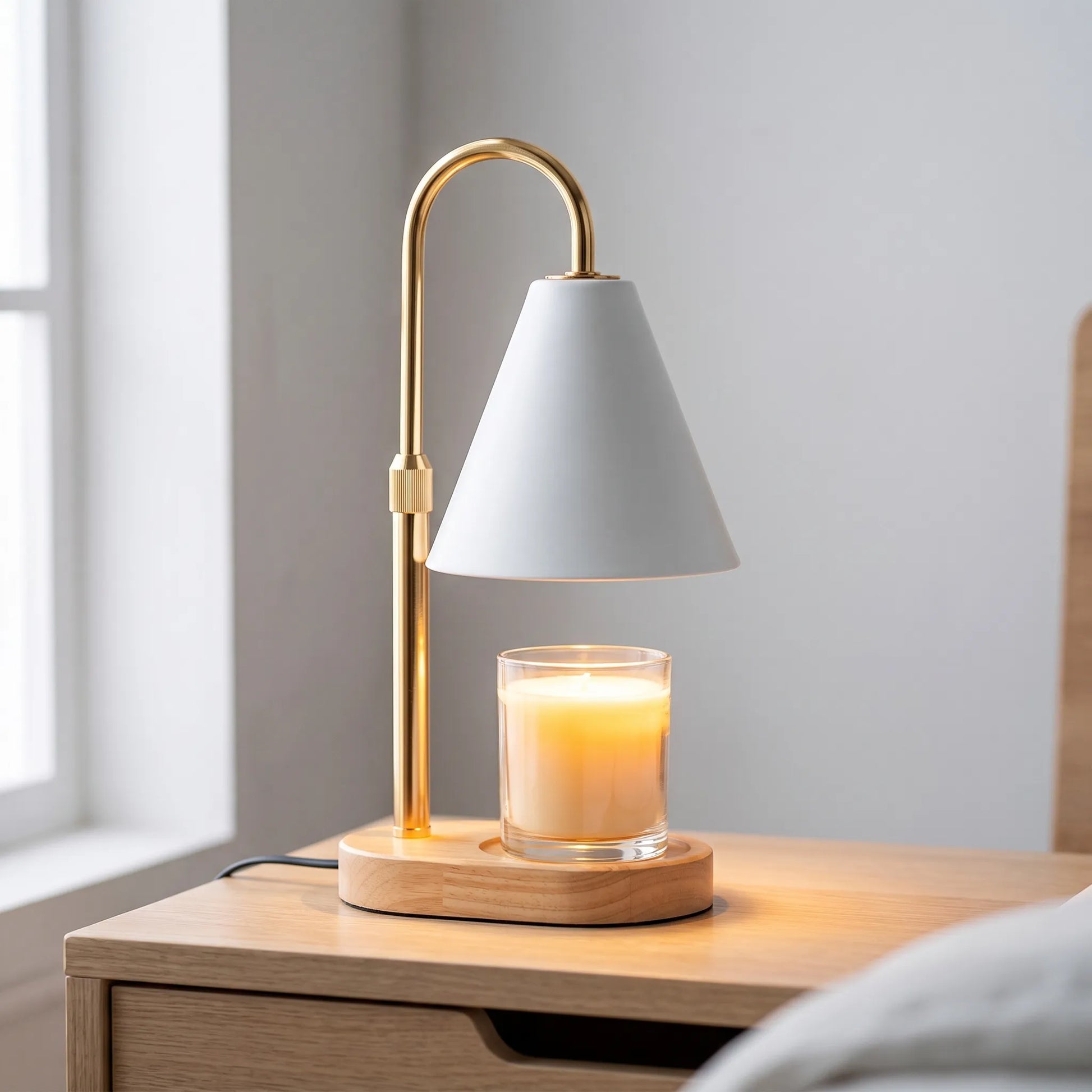 Dimmable Candle Warmer Lamp with Adjustable Height