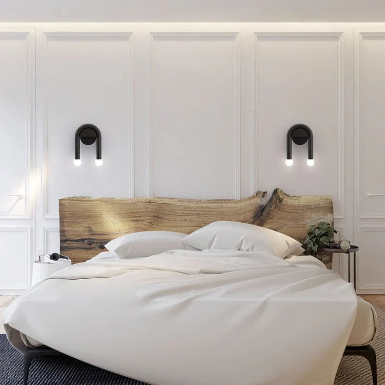 Double LED Metal Arc Wall Light for Modern Rooms | Xaviel