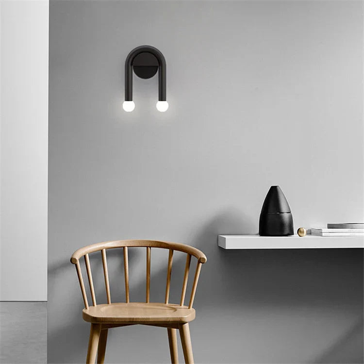 Double LED Metal Arc Wall Light for Modern Rooms | Xaviel