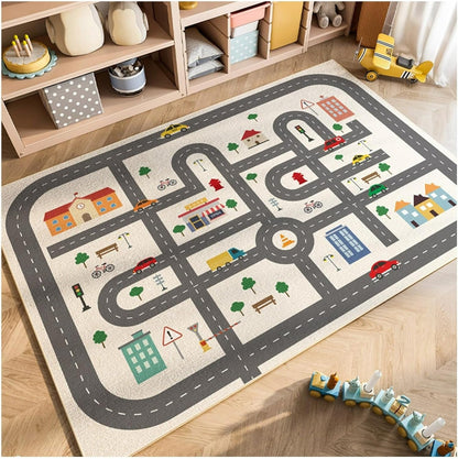 Educational Design Kids Play Mat Anti Slip Polyester | Velmuro