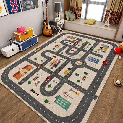 Educational Design Kids Play Mat Anti Slip Polyester | Velmuro