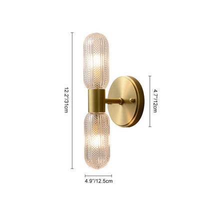 Feather Glass Wall Sconce Brass Finish Modern | Mirelix