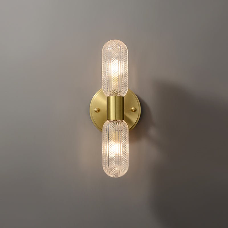 Feather Glass Wall Sconce Brass Finish Modern | Mirelix