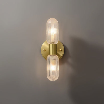 Feather Glass Wall Sconce Brass Finish Modern | Mirelix