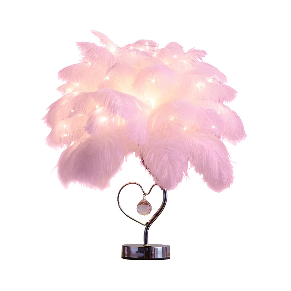 Feather Shade LED Table Lamp Romantic Style | Norali