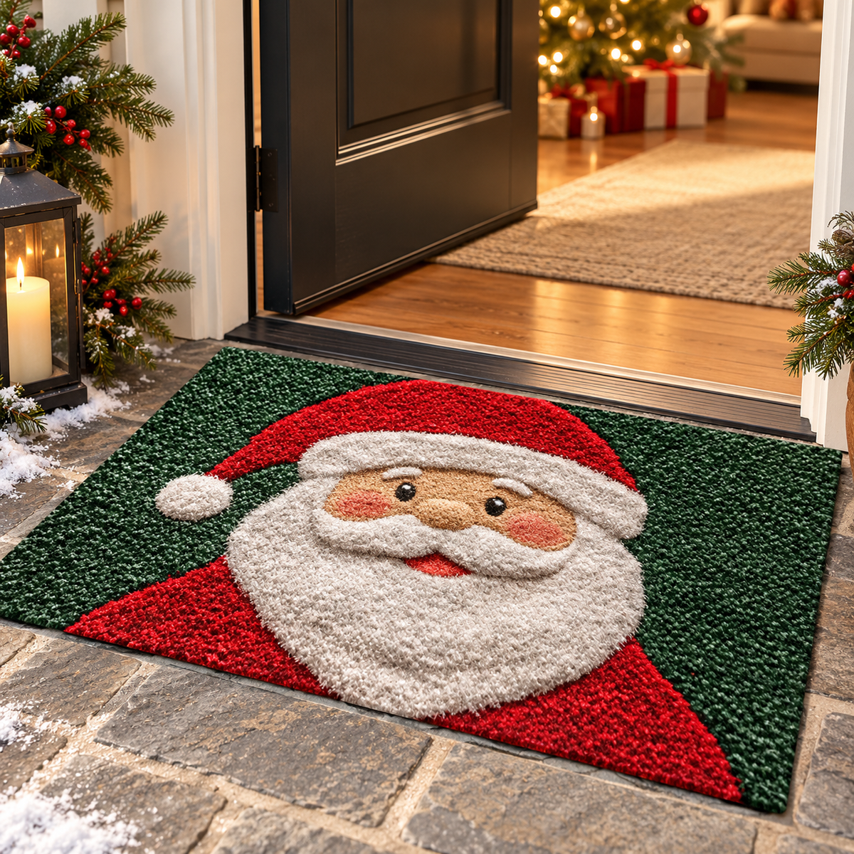 Festive Christmas Welcome Door Mat