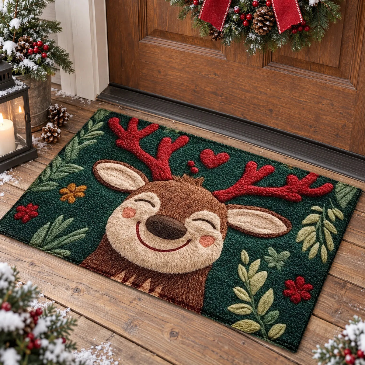 Festive Christmas Welcome Door Mat