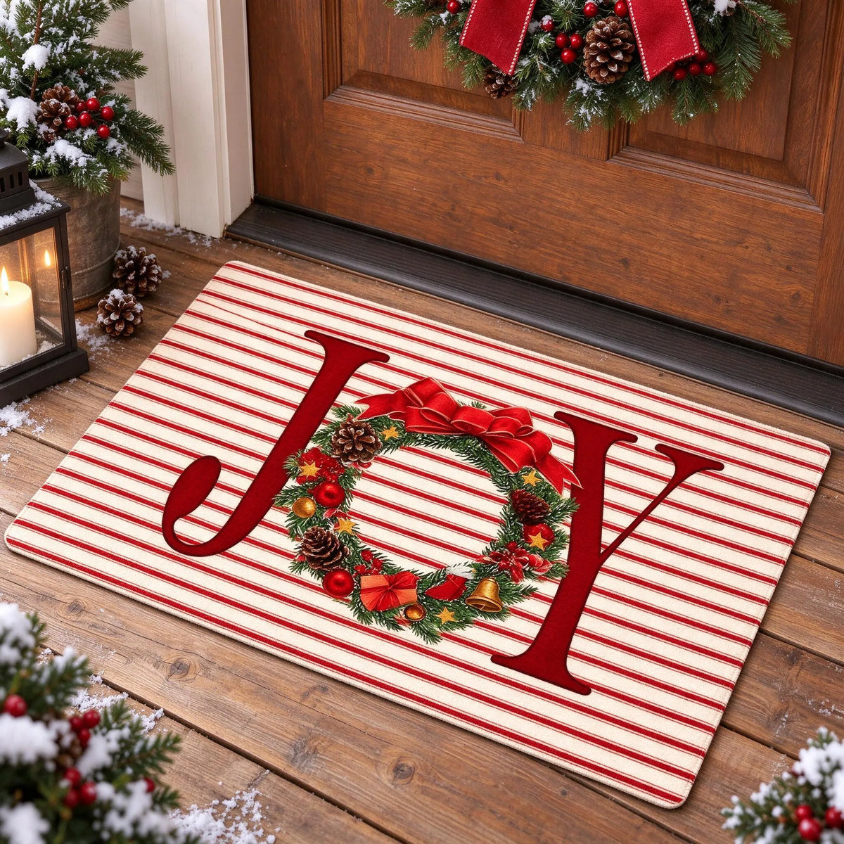 Festive Christmas Welcome Door Mat