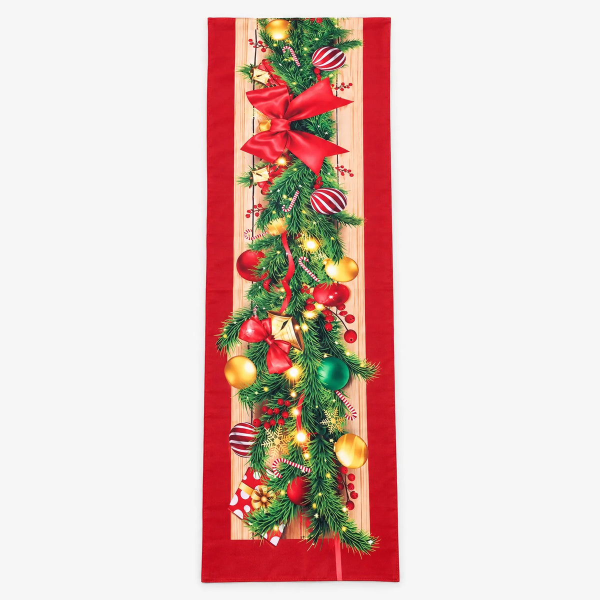 Festive Santa Christmas Table Runner