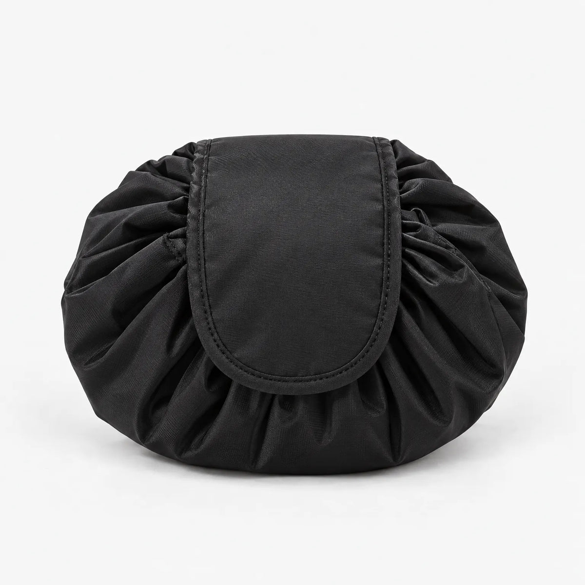 Flat Lay Drawstring Cosmetic Bag