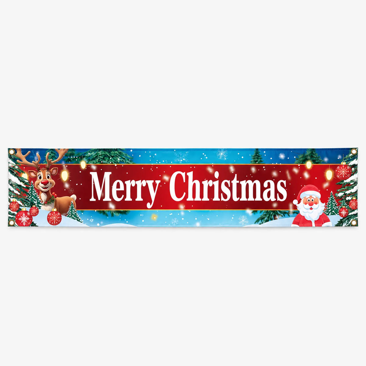 Flat Printed Christmas Fence Banner