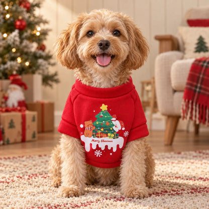 Fleece Dog Christmas Sweater Pullover