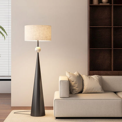 Floor Lamp Fabric Shade Modern Home Interior Lighting | Norvian