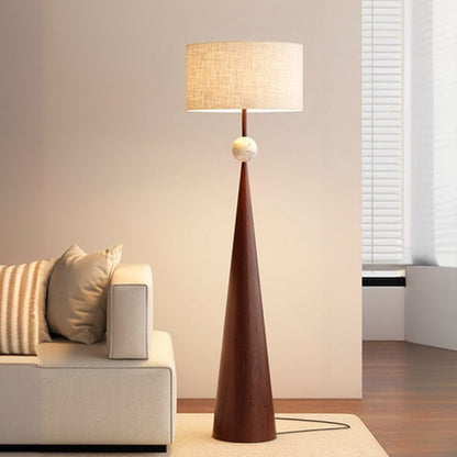 Floor Lamp Fabric Shade Modern Home Interior Lighting | Norvian