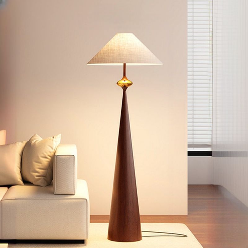 Floor Lamp Fabric Shade Modern Home Interior Lighting | Norvian