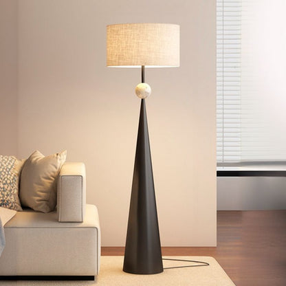 Floor Lamp Fabric Shade Modern Home Interior Lighting | Norvian