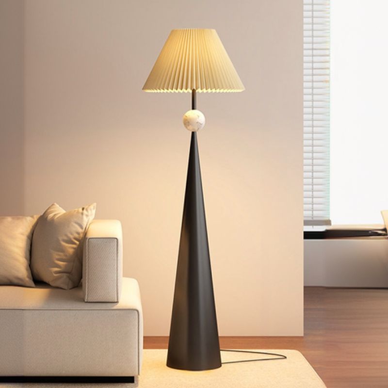 Floor Lamp Fabric Shade Modern Home Interior Lighting | Norvian