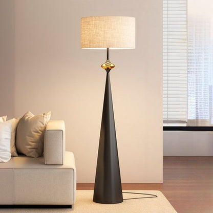 Floor Lamp Fabric Shade Modern Home Interior Lighting | Norvian