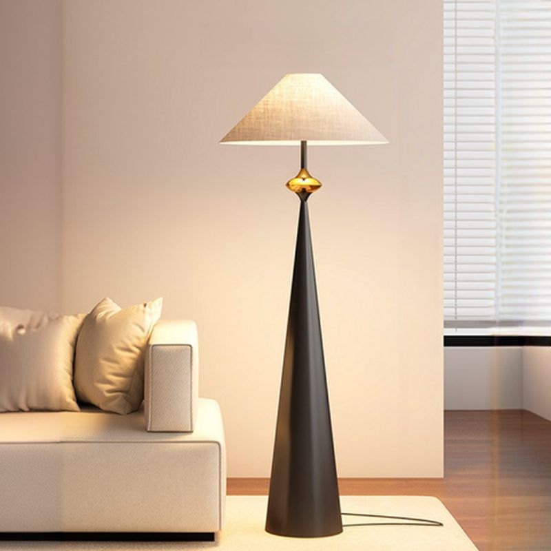 Floor Lamp Fabric Shade Modern Home Interior Lighting | Norvian