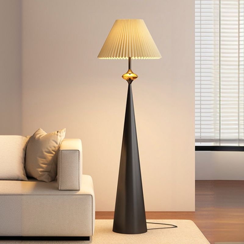 Floor Lamp Fabric Shade Modern Home Interior Lighting | Norvian
