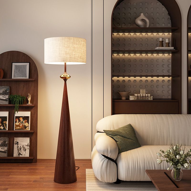 Floor Lamp Fabric Shade Modern Home Interior Lighting | Norvian