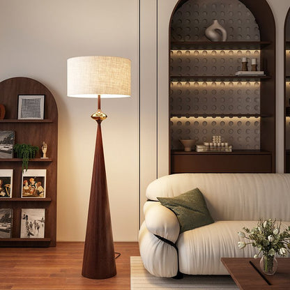 Floor Lamp Fabric Shade Modern Home Interior Lighting | Norvian