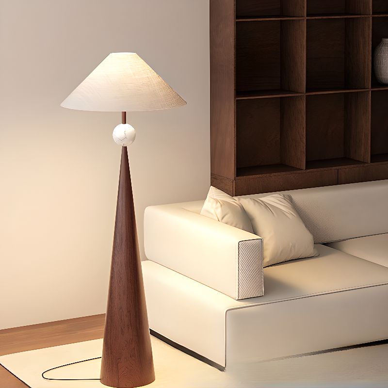 Floor Lamp Fabric Shade Modern Home Interior Lighting | Norvian