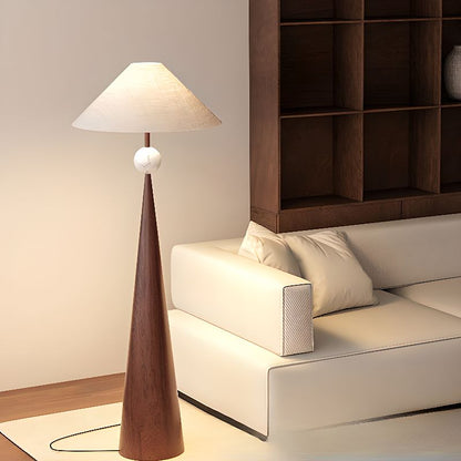 Floor Lamp Fabric Shade Modern Home Interior Lighting | Norvian