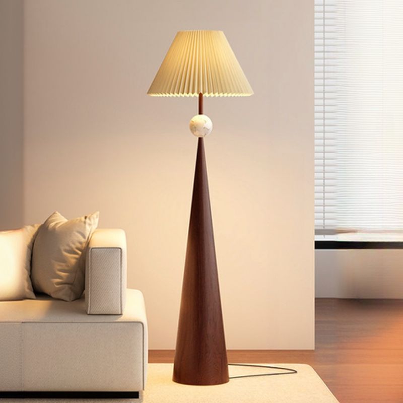 Floor Lamp Fabric Shade Modern Home Interior Lighting | Norvian