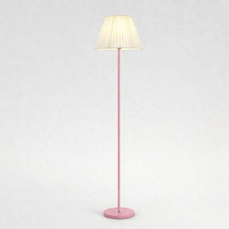 Floor Lamp Metal Fabric Shade Remote Control Lighting | Vensora
