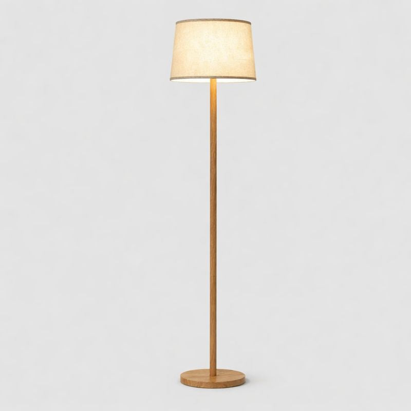 Floor Lamp Metal Frame Fabric Shade Modern Lighting | Kelvora