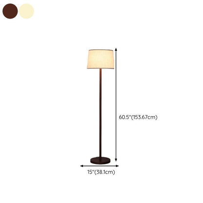 Floor Lamp Metal Frame Fabric Shade Modern Lighting | Kelvora