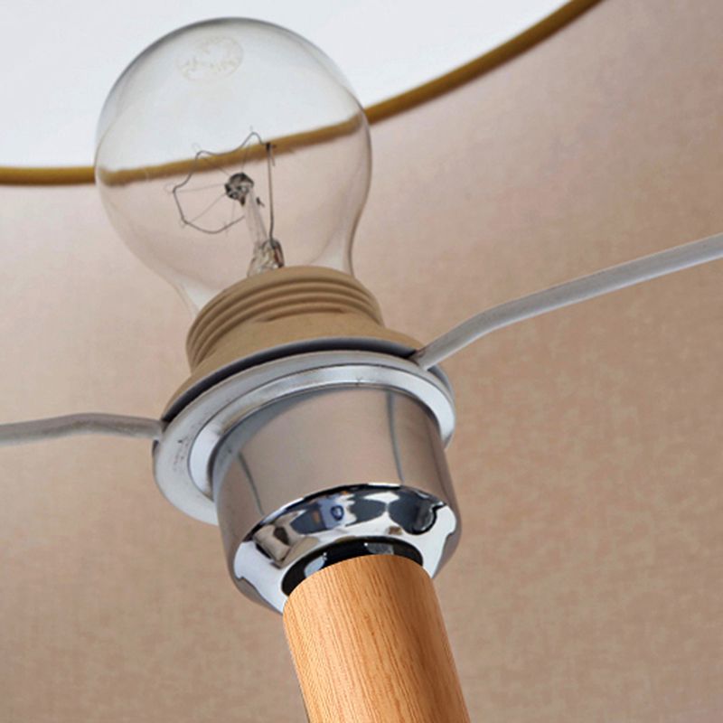 Floor Lamp Metal Frame Fabric Shade Modern Lighting | Kelvora