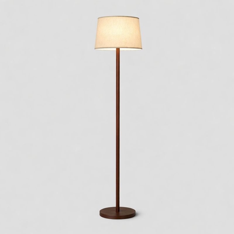 Floor Lamp Metal Frame Fabric Shade Modern Lighting | Kelvora