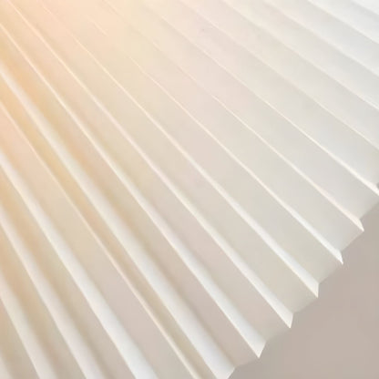 Floor Lamp with Resin Base and Pleated Oriental Shade | Vantris