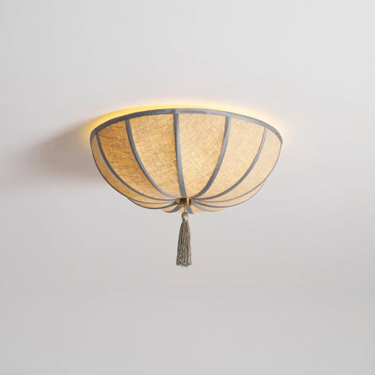 Floral Fabric Shade Ceiling Light Fixture | Lumivyn