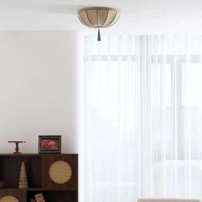 Floral Fabric Shade Ceiling Light Fixture | Lumivyn
