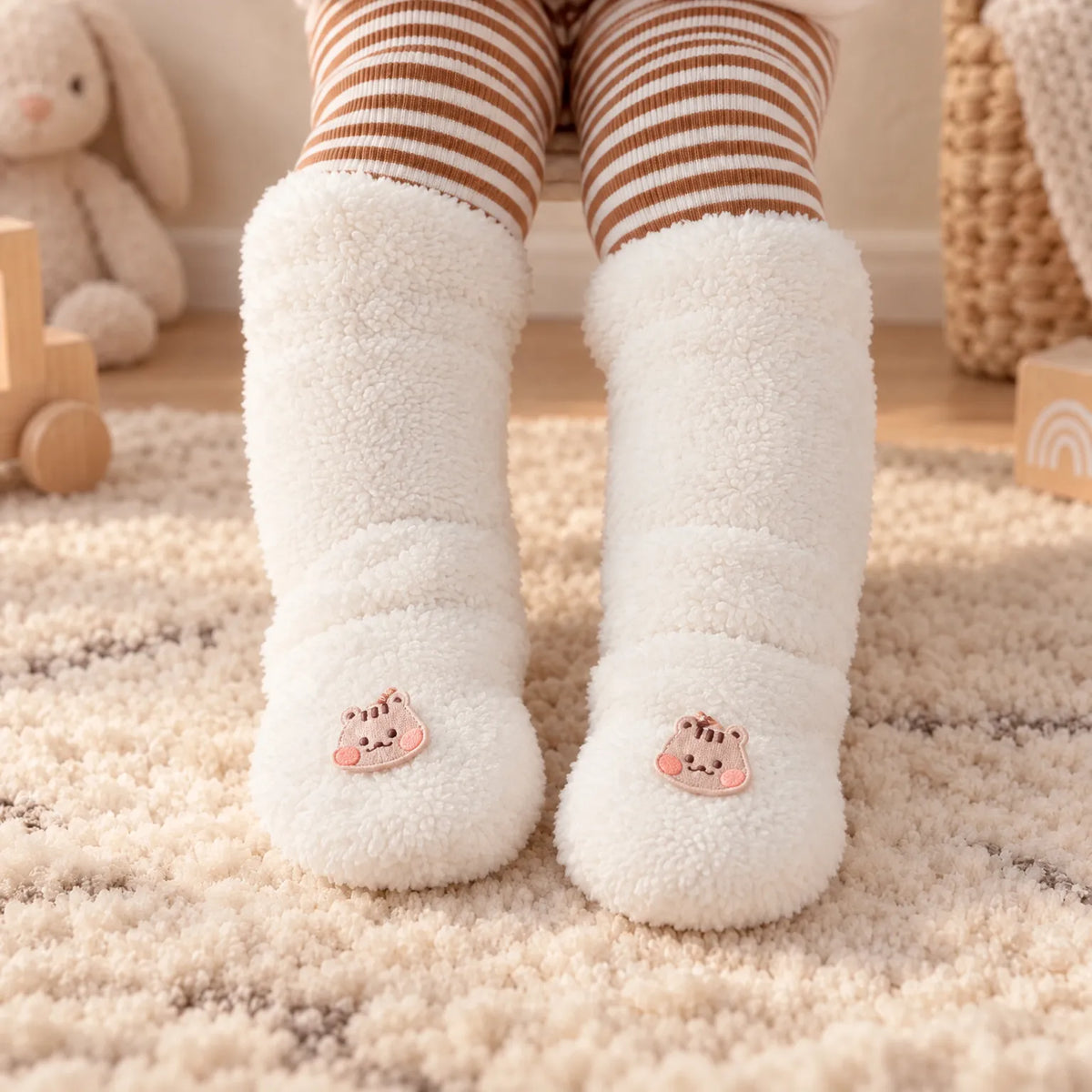 Fluffy Knee High Baby Socks