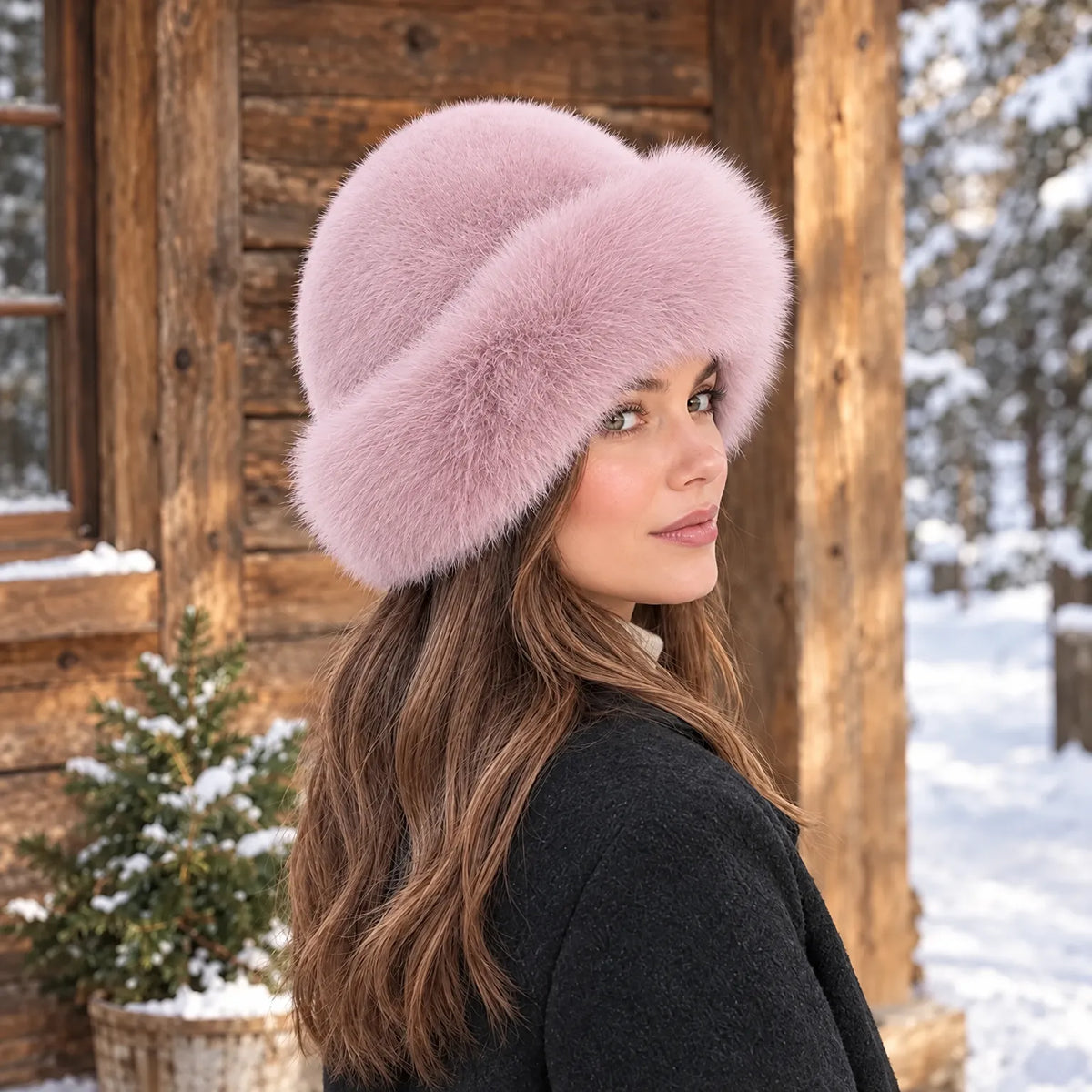 Fluffy Winter Bucket Hat For Women