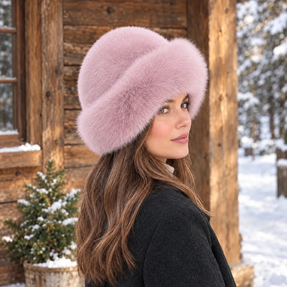 Fluffy Winter Bucket Hat For Women